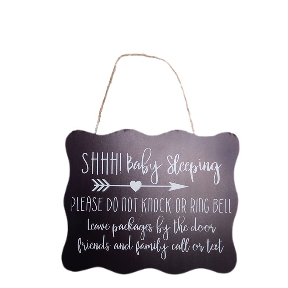 “Shhh baby sleeping” front door sign - Picture 6 of 8